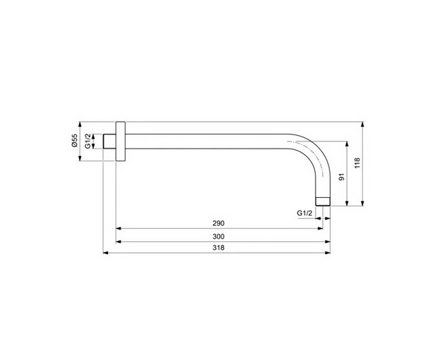 кронштейн для верхнего душа IDEAL STANDARD